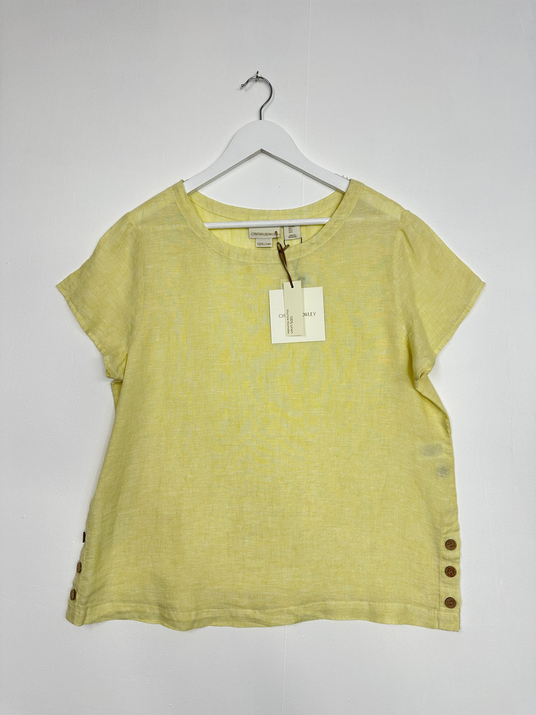 Cynthia Rowley Yellow Linen Top - Size L