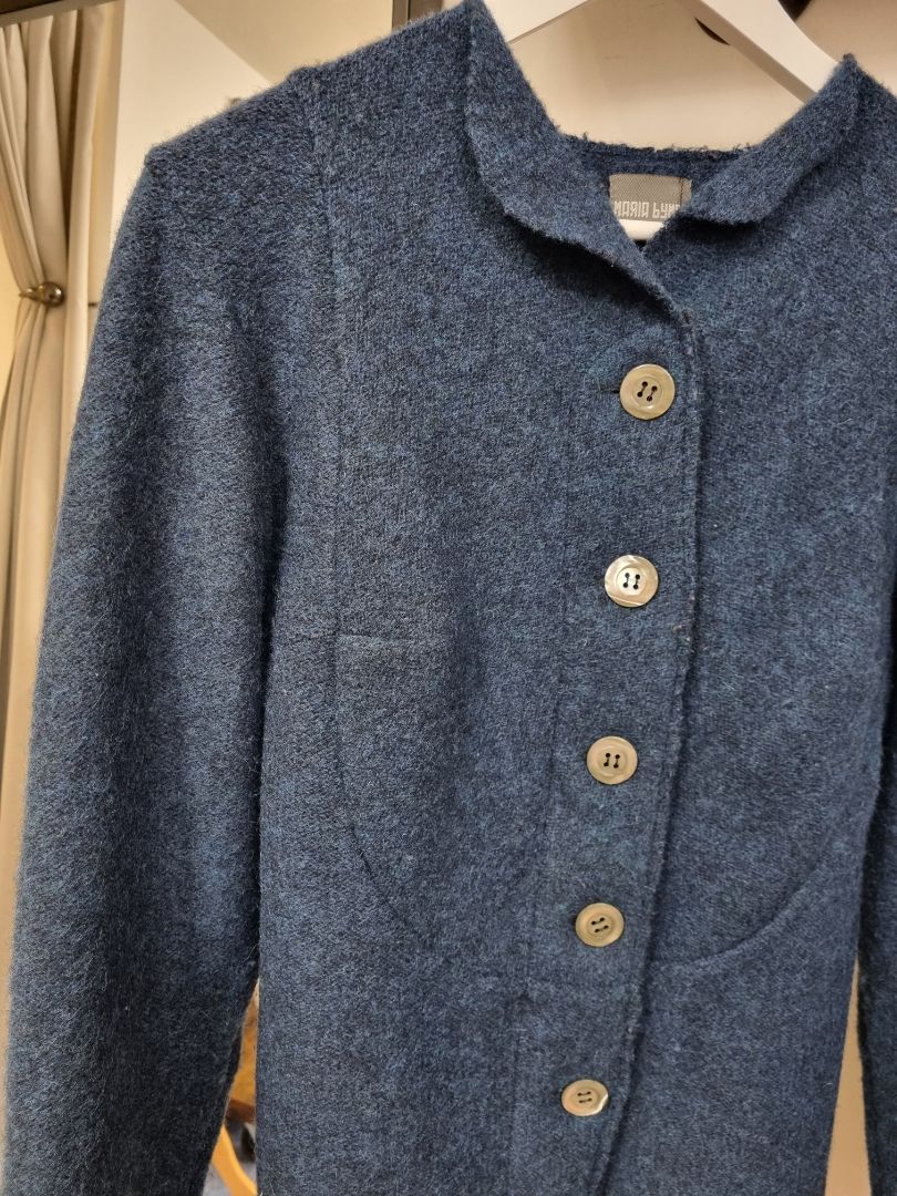 Maria Byman Blue Wool Jacket - Size M