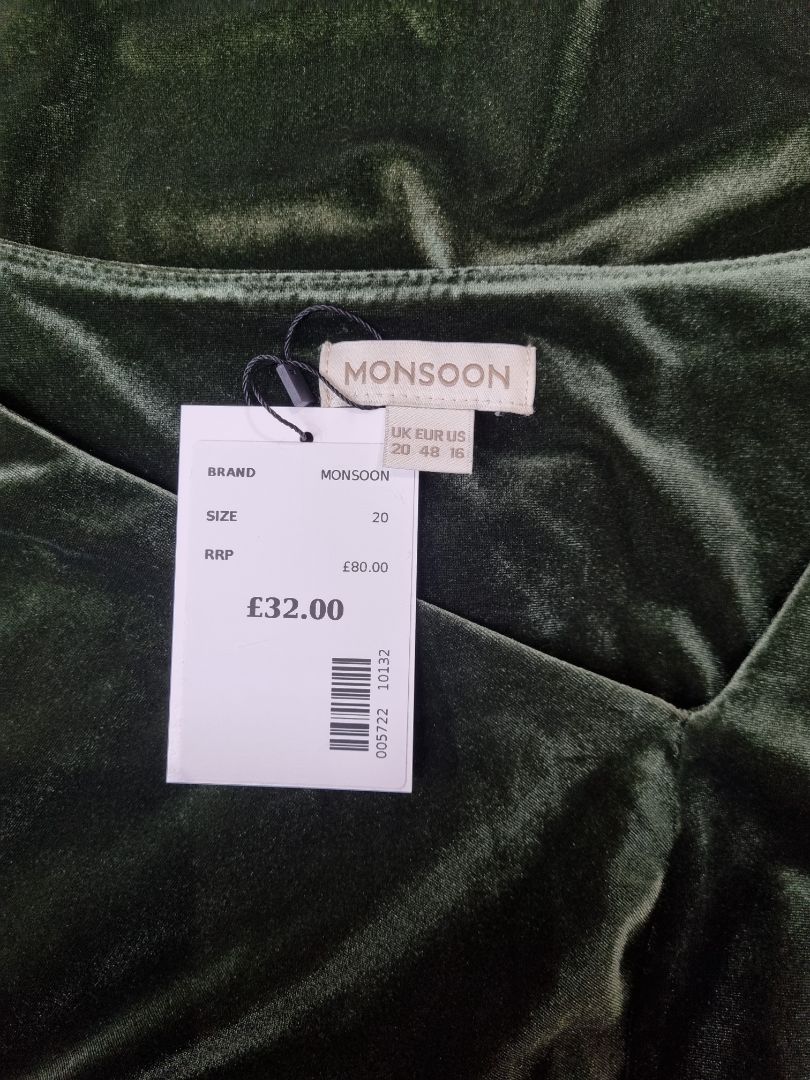 Monsoon Green Dress - Size 20