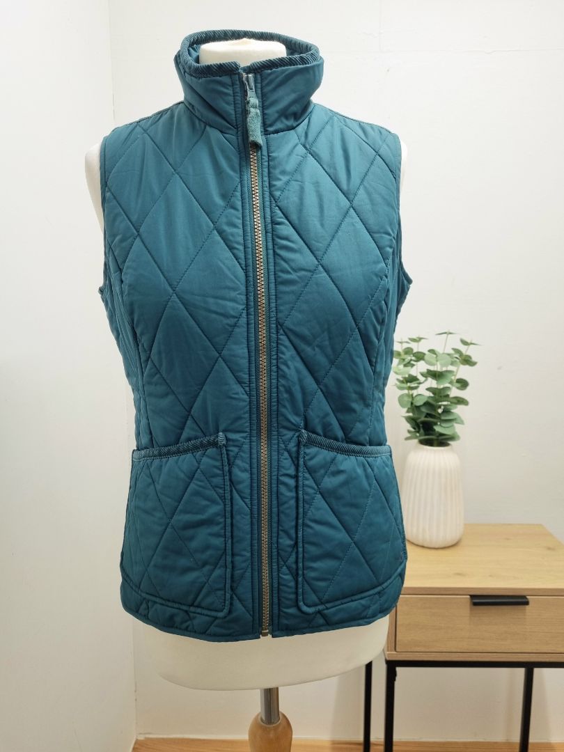 Joules Teal Quilted Gilet - Size 10