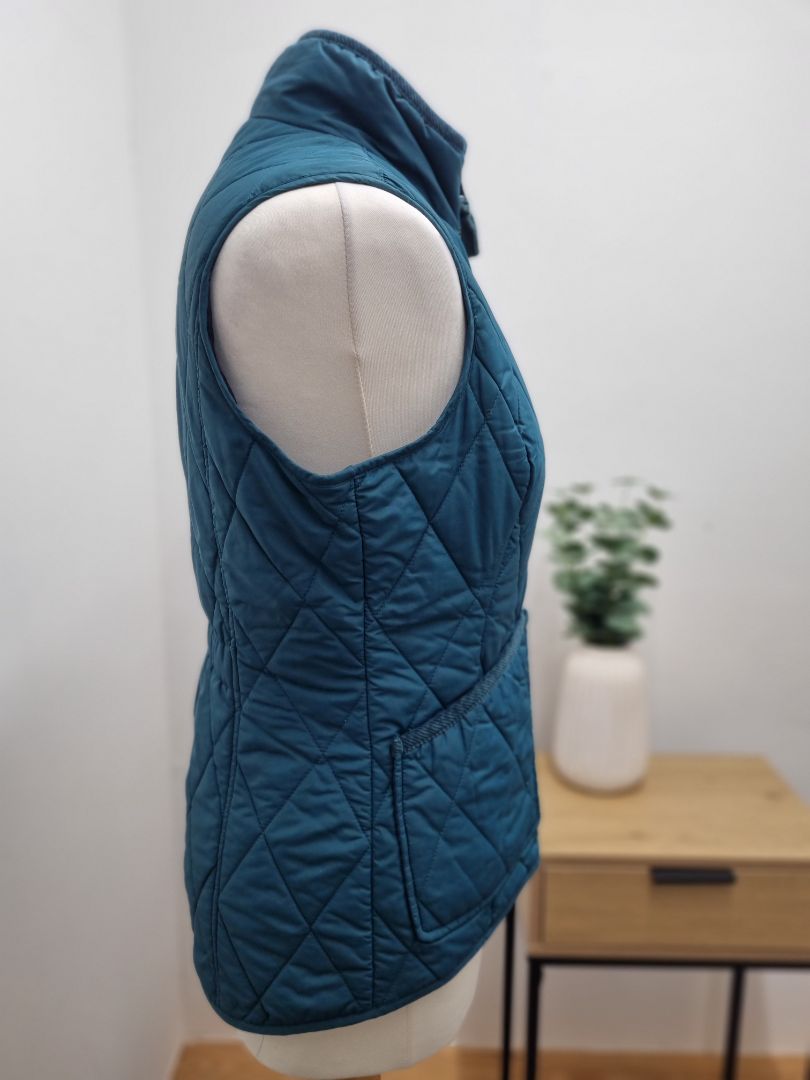 Joules Teal Quilted Gilet - Size 10