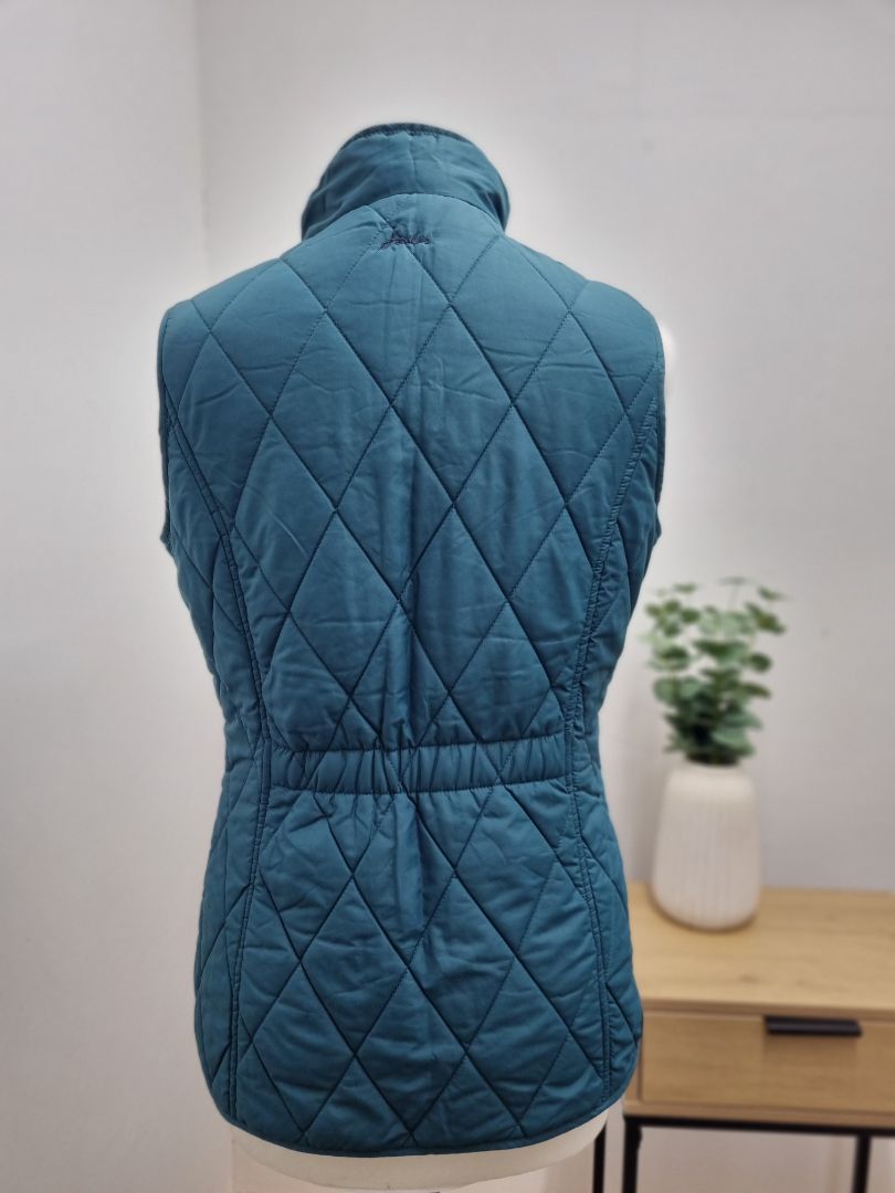 Joules Teal Quilted Gilet - Size 10