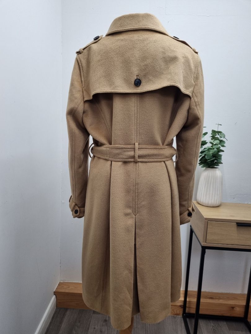 Hobbs Camel Wool Belted Coat - Size 18