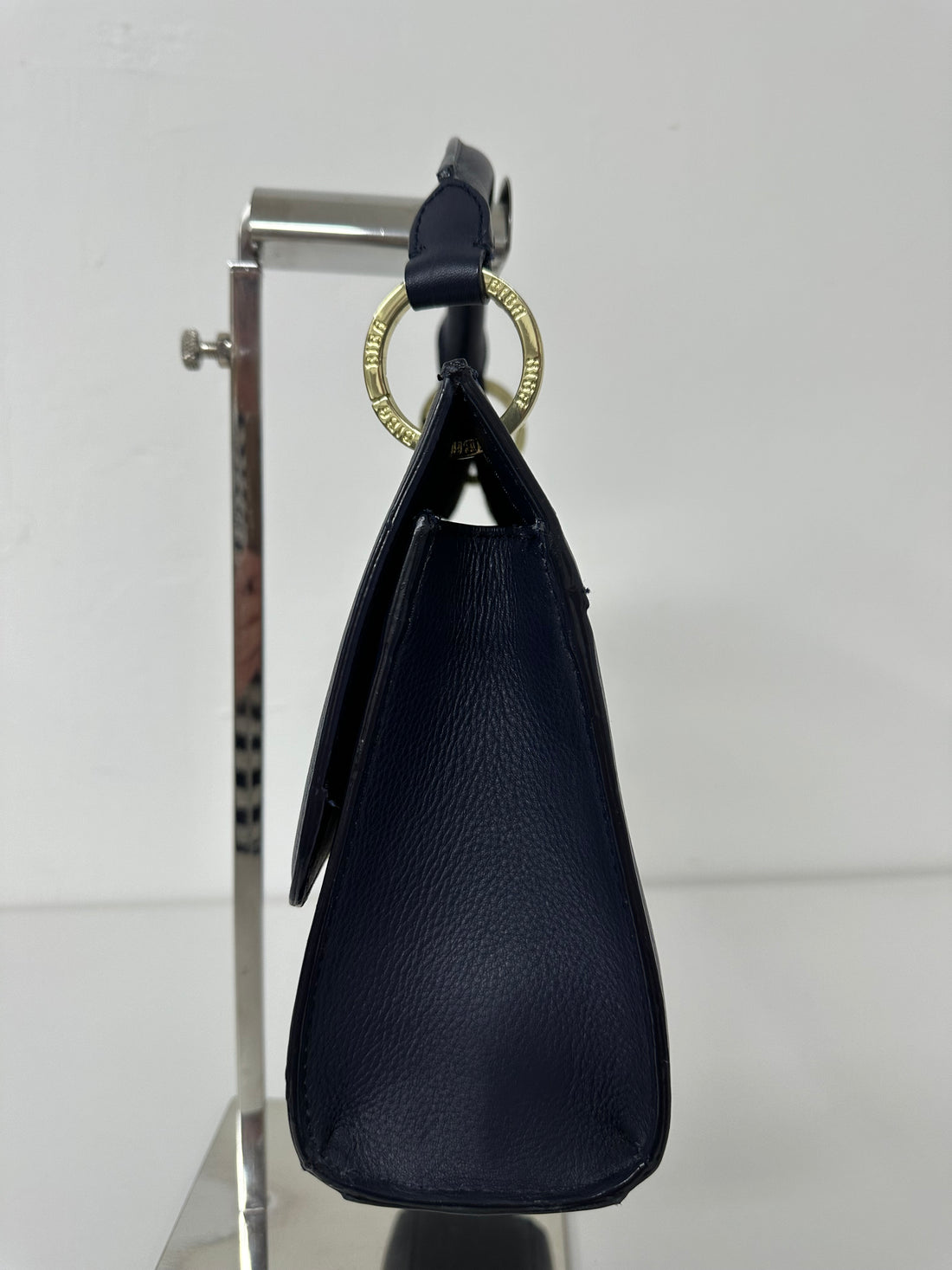 Biba Navy Blue Leather Long Strap Shoulder Bag