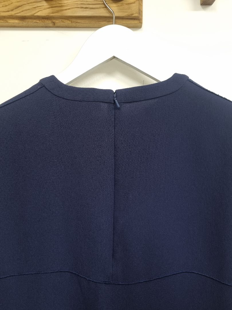 Whistles Navy Blue Oversized Shift Dress - Size 8