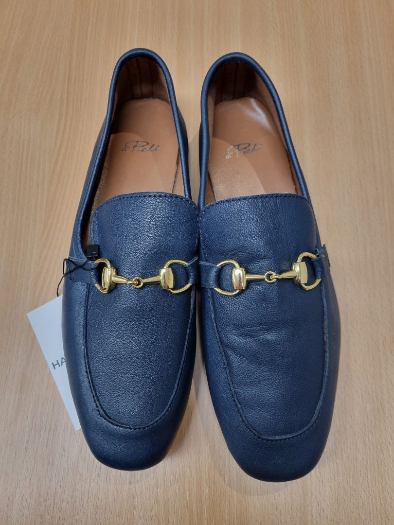 A Piedi Navy Blue Loafer Shoes - Size 5