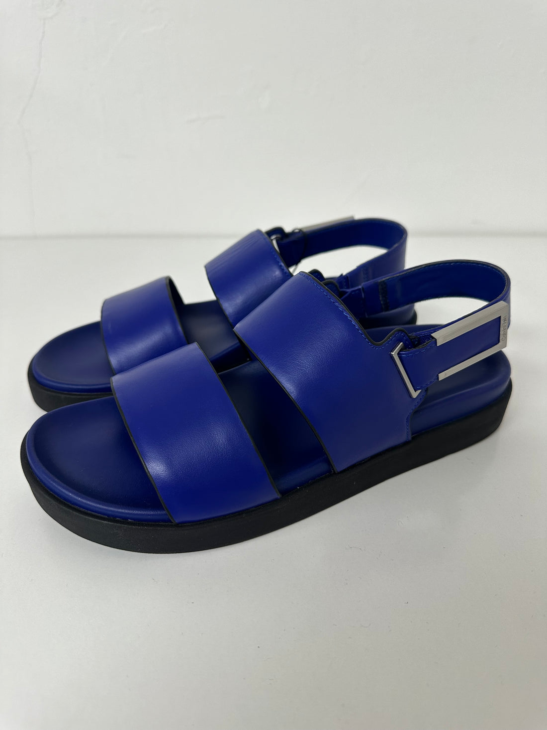 Calvin Klein Blue Buckle Sandals - Size 6