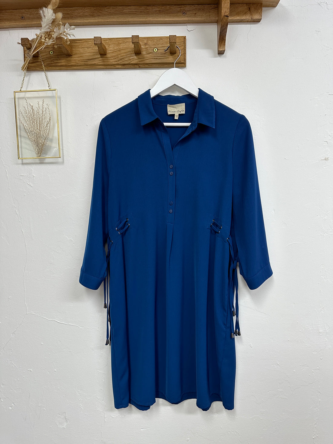 Phase Eight Blue Shirt Dress - Size 12