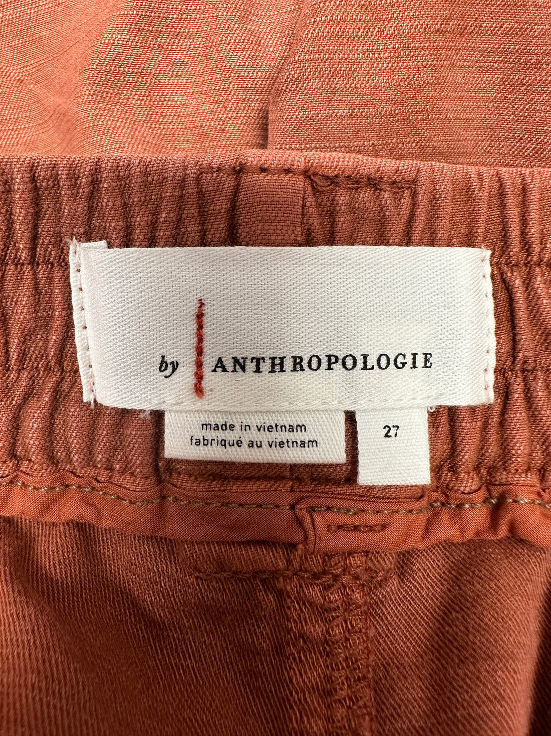 Anthropologie Rust Orange Barrel Leg Pants - Size 10-12