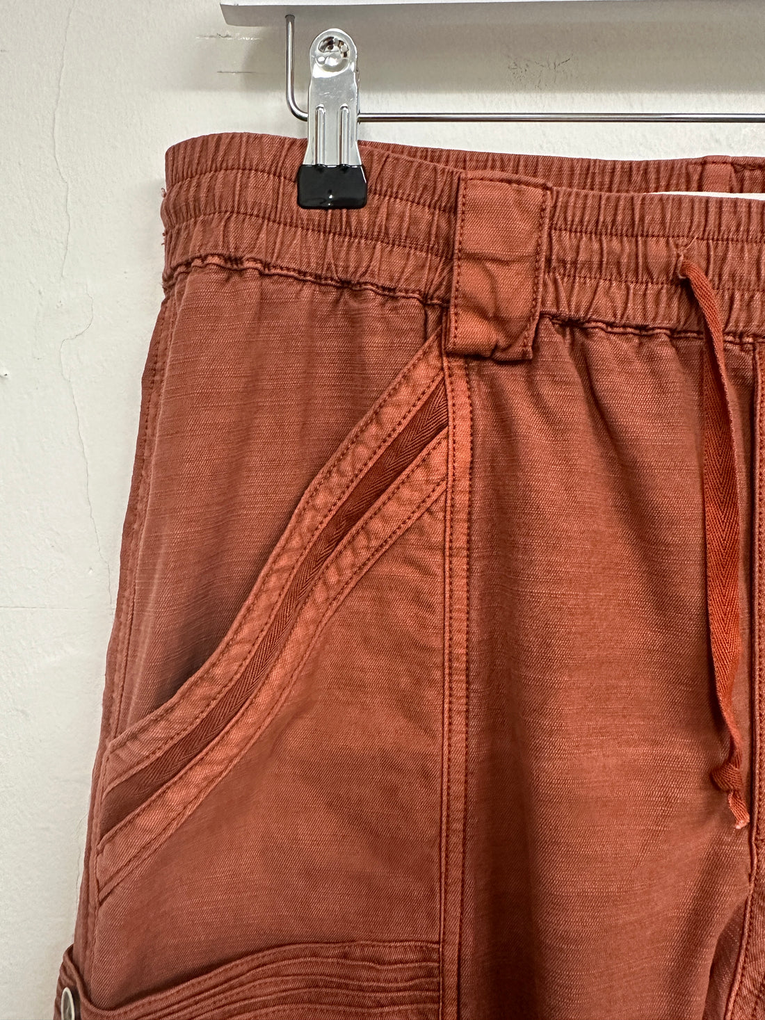 Anthropologie Rust Orange Barrel Leg Pants - Size 10-12