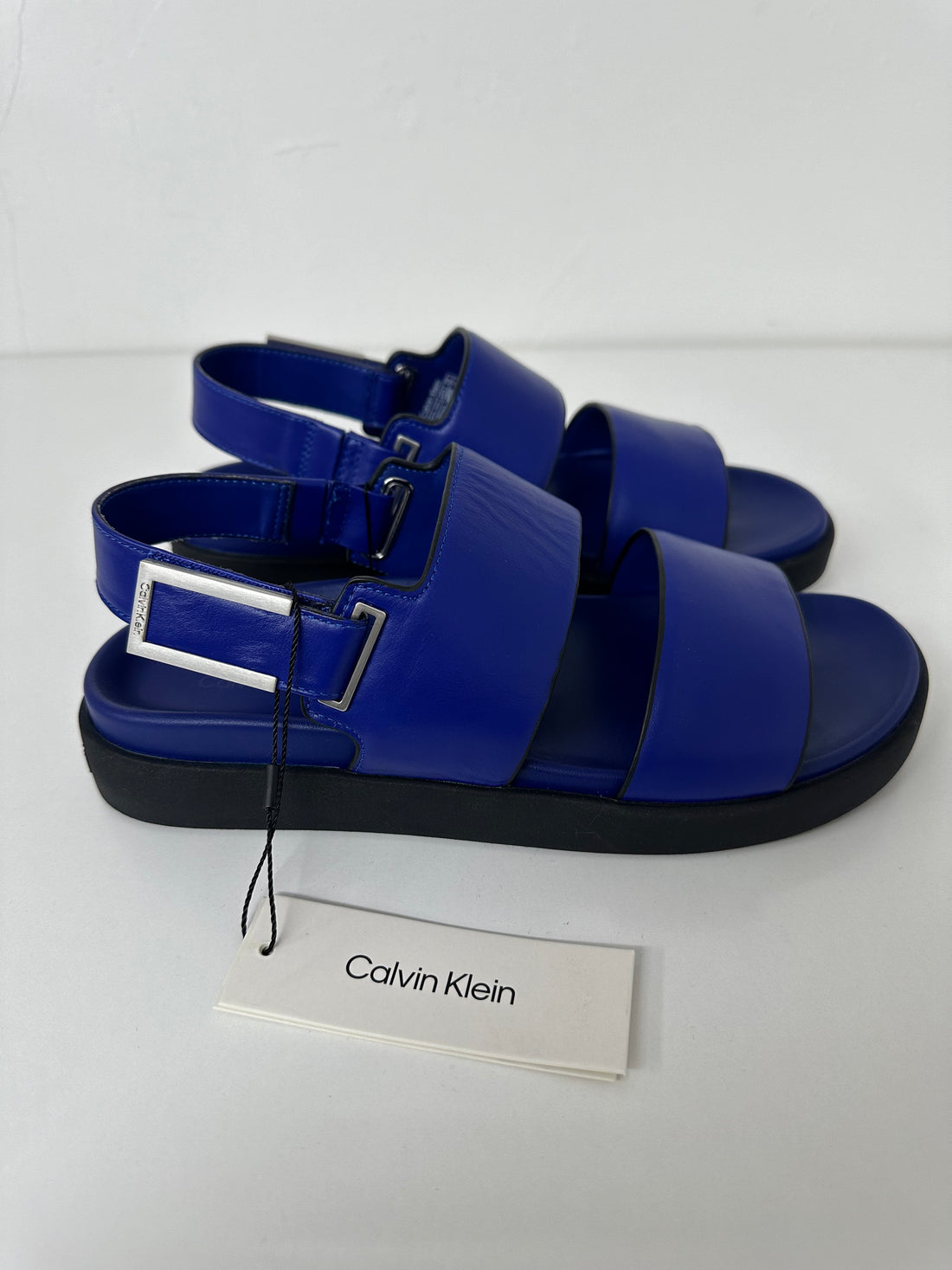 Calvin Klein Blue Buckle Sandals - Size 6