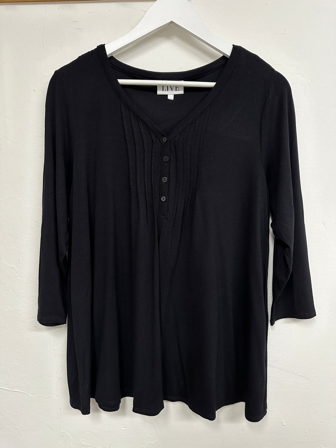 Live Unlimited Black Jersey Top - Size 12