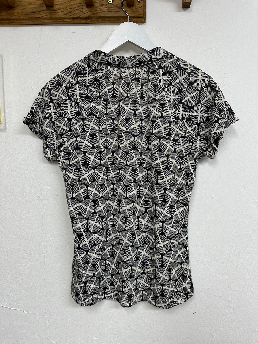 White Stuff Black White Harbour Shirt Top - Size 10