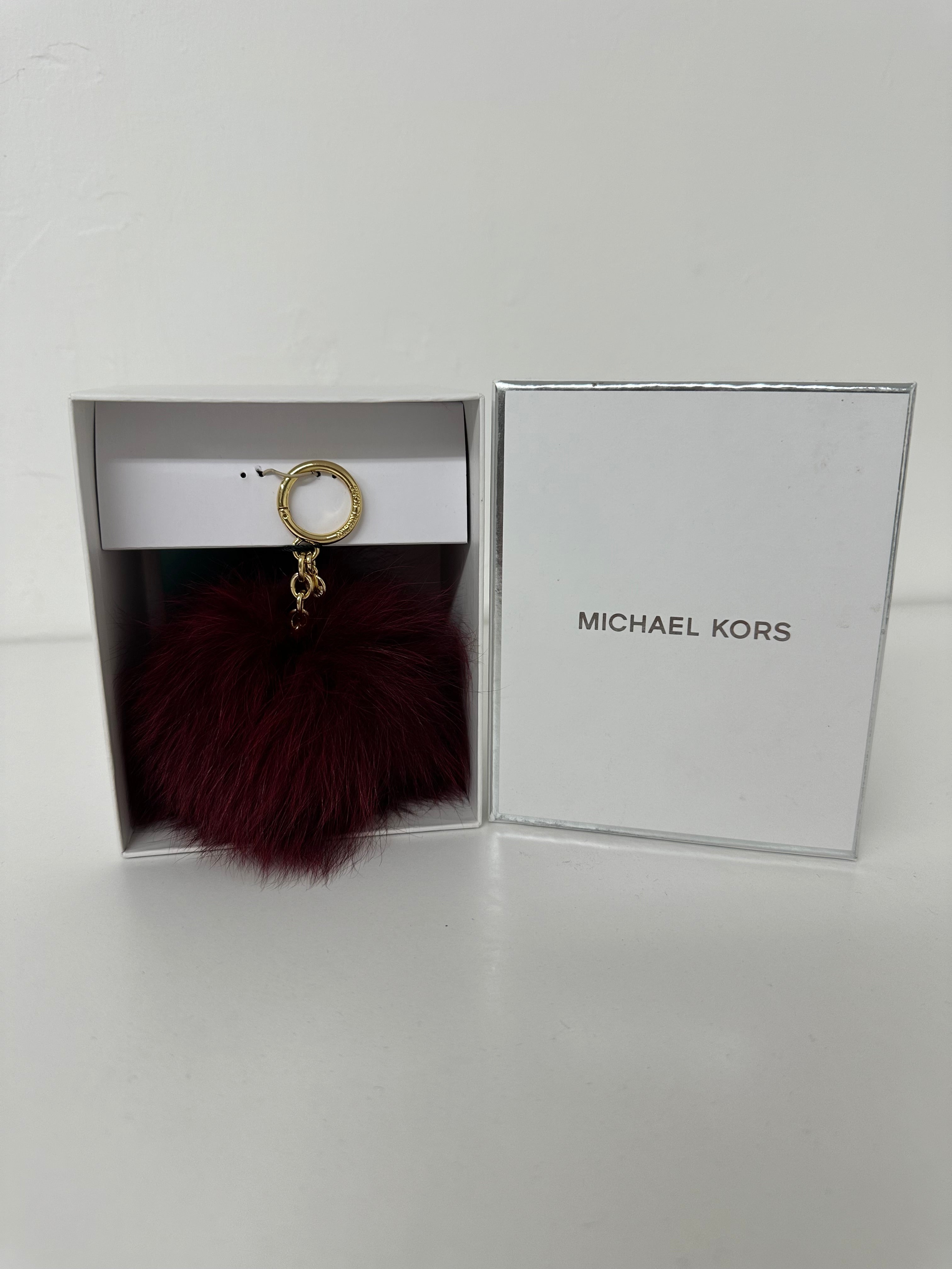 Michael Kors Cherry Faux Fur Fluffy Pom Pom Handpicked Preloved