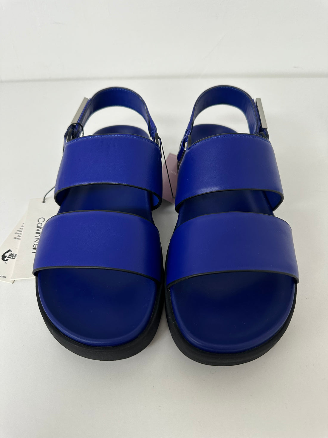 Calvin Klein Blue Buckle Sandals - Size 6