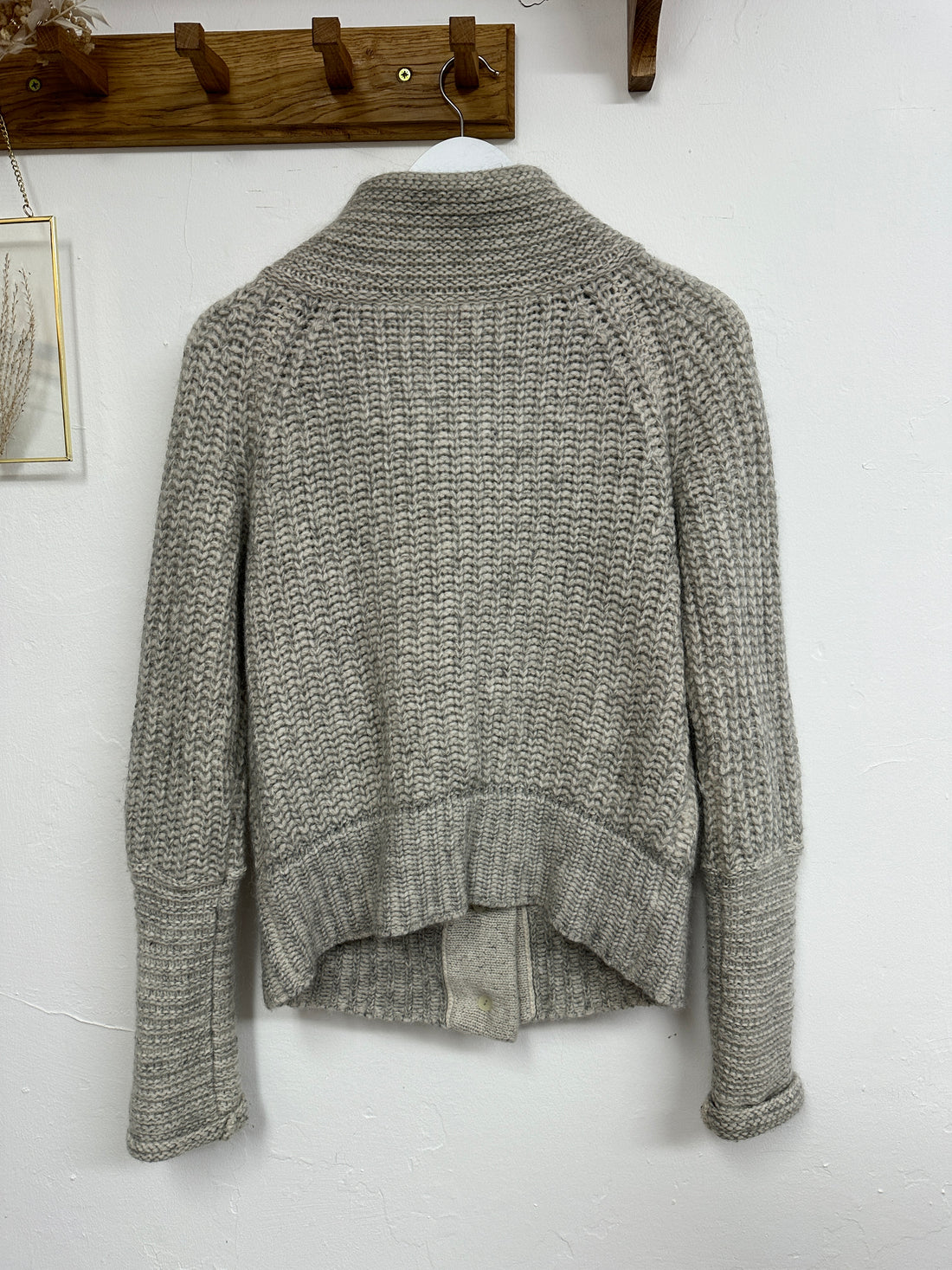 Hugo Boss Grey Chunky Knit Cardigan - Size S