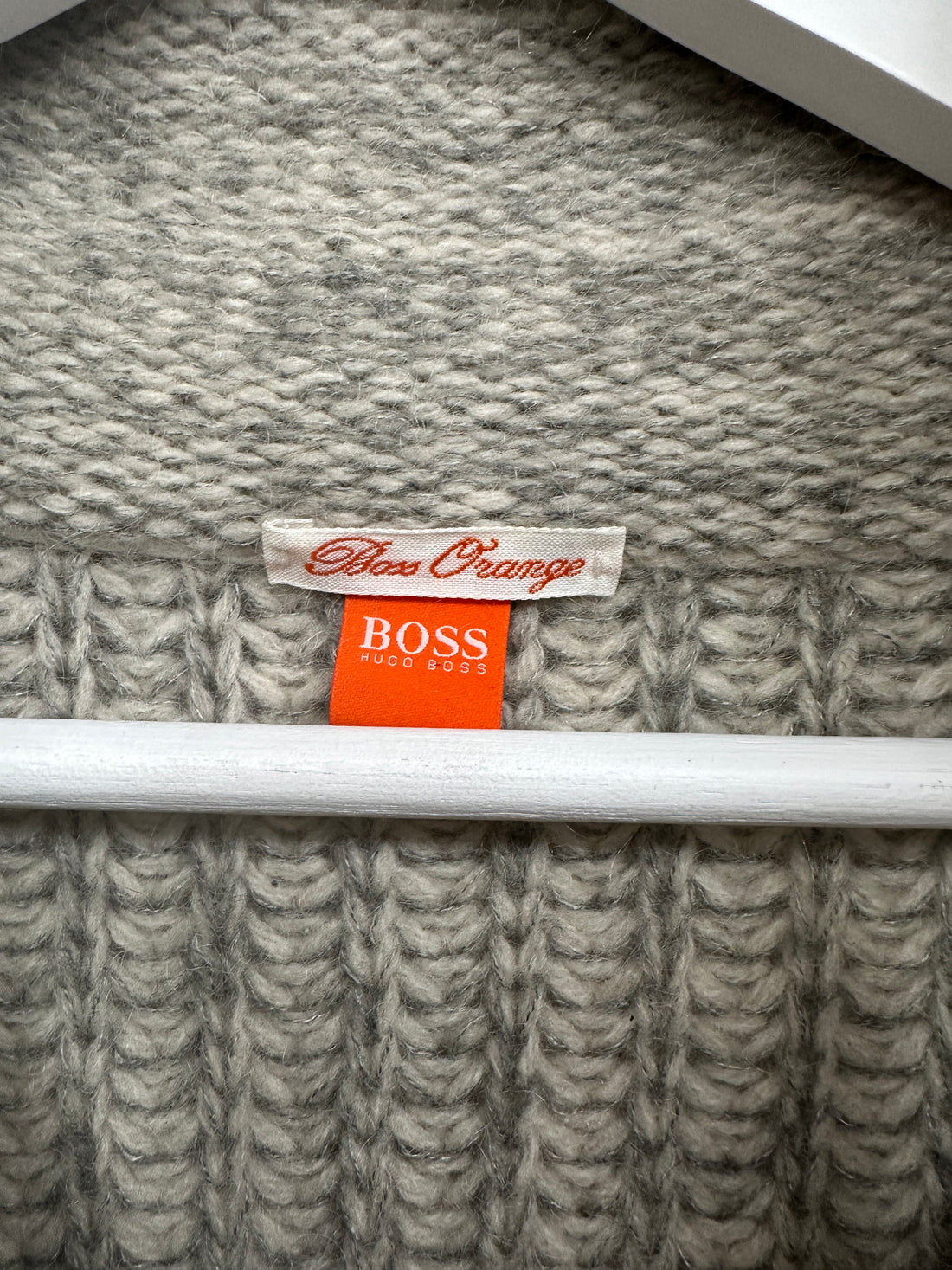 Hugo Boss Grey Chunky Knit Cardigan - Size S