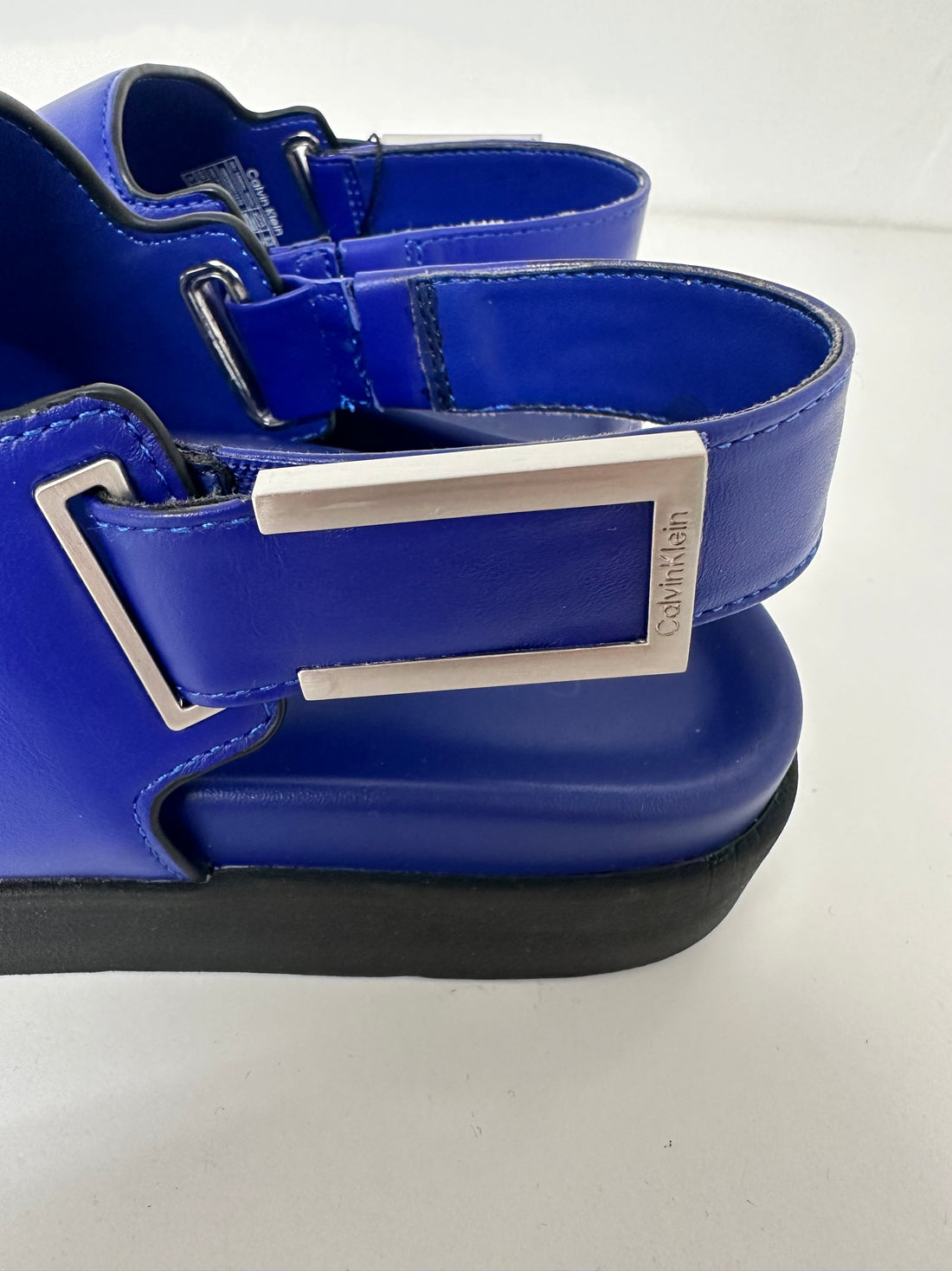 Calvin Klein Blue Buckle Sandals - Size 6