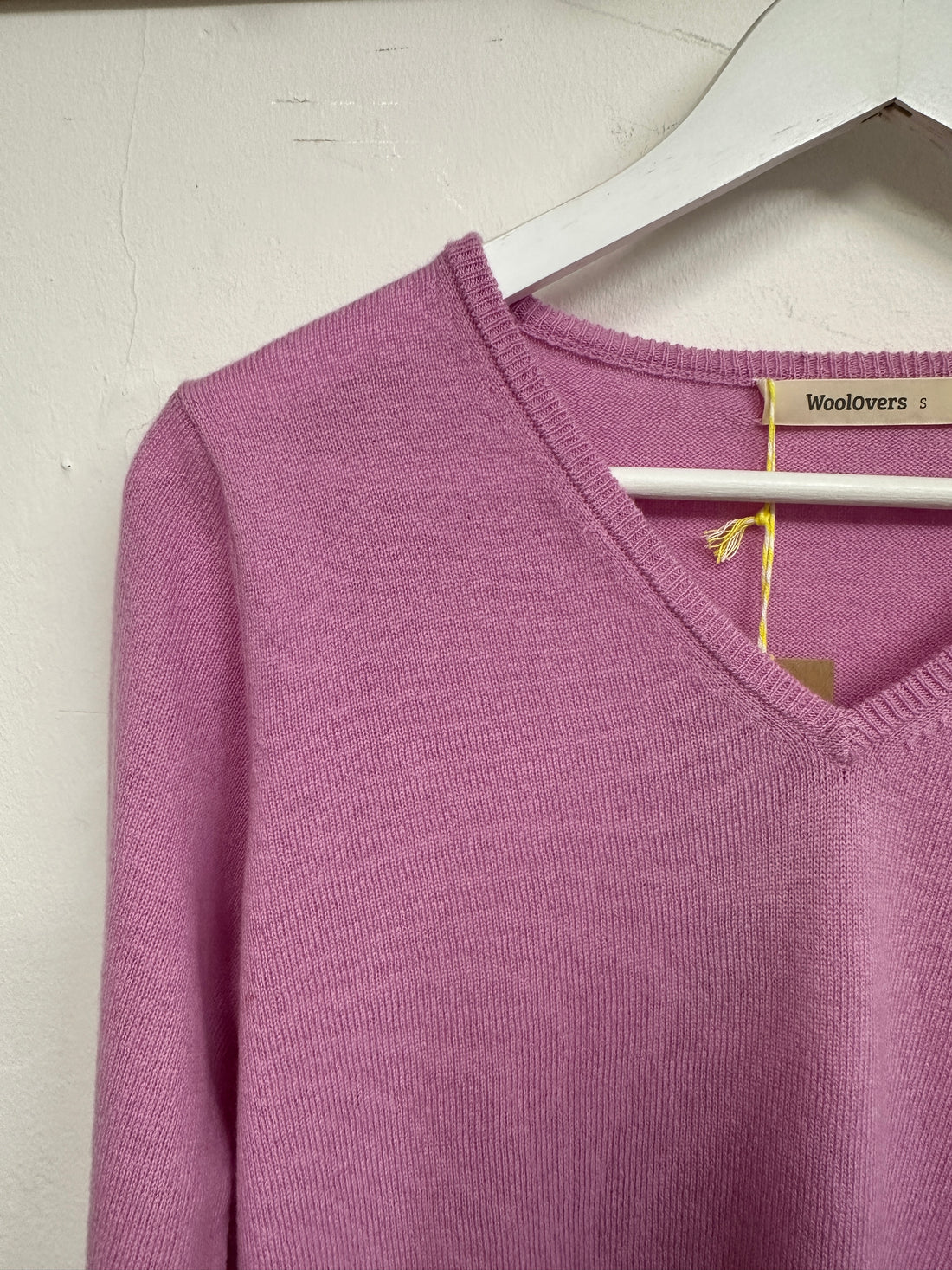 Woolovers Pink Merino & Cashmere Blend Jumper - Size S