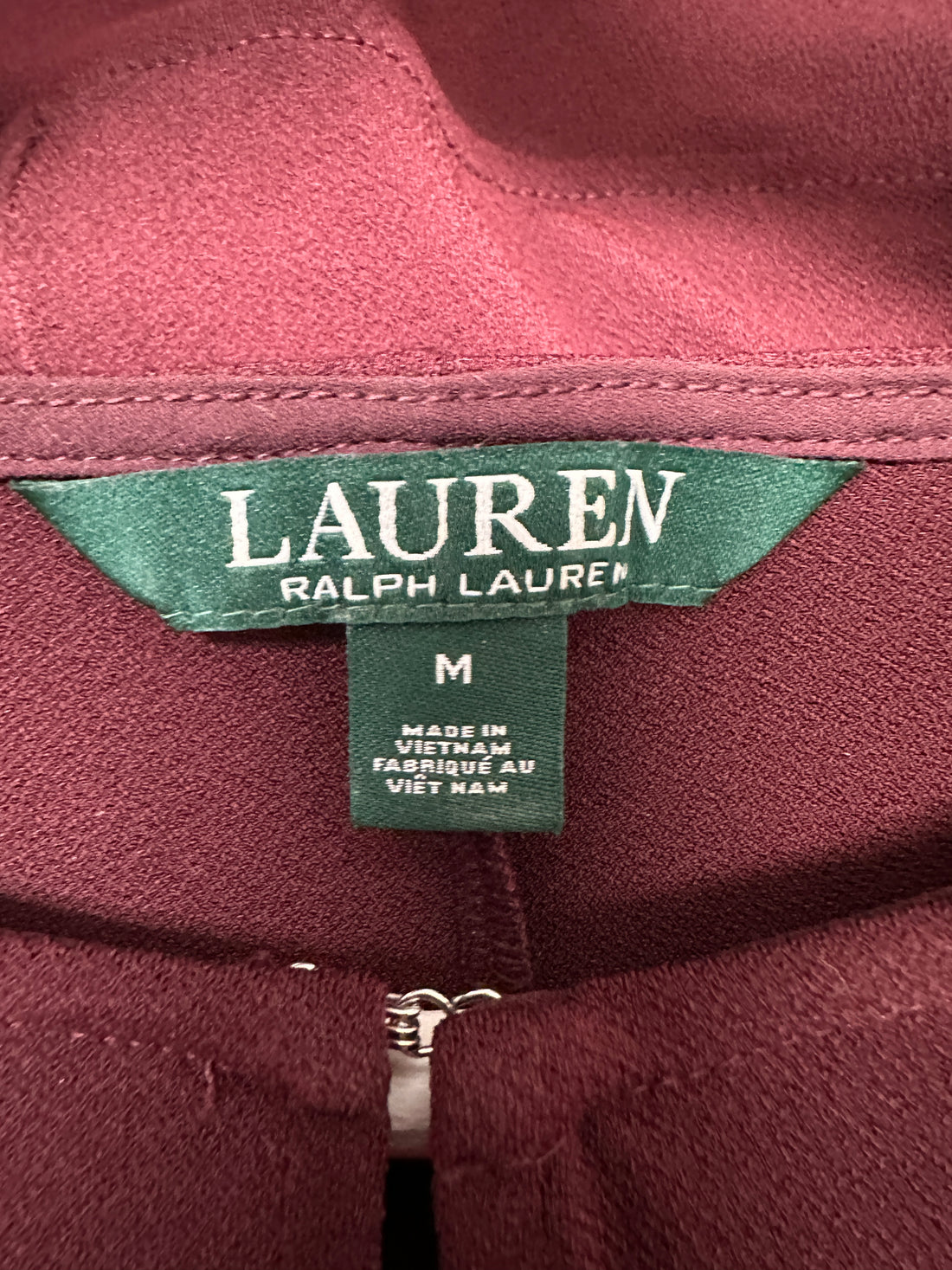 Ralph Lauren Burgundy Longline Top - Size M