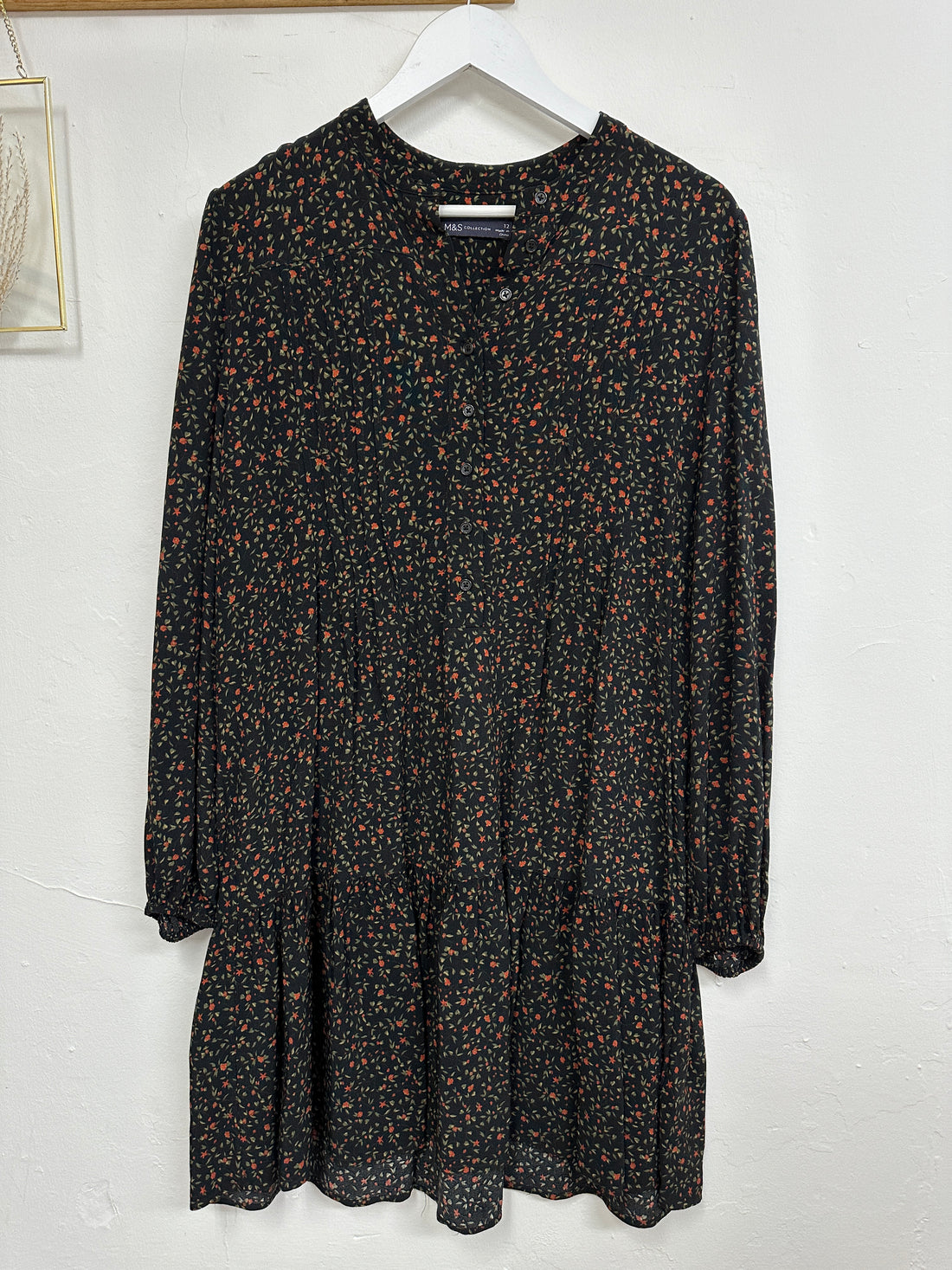 M&S Black Smock Dress - Size 12