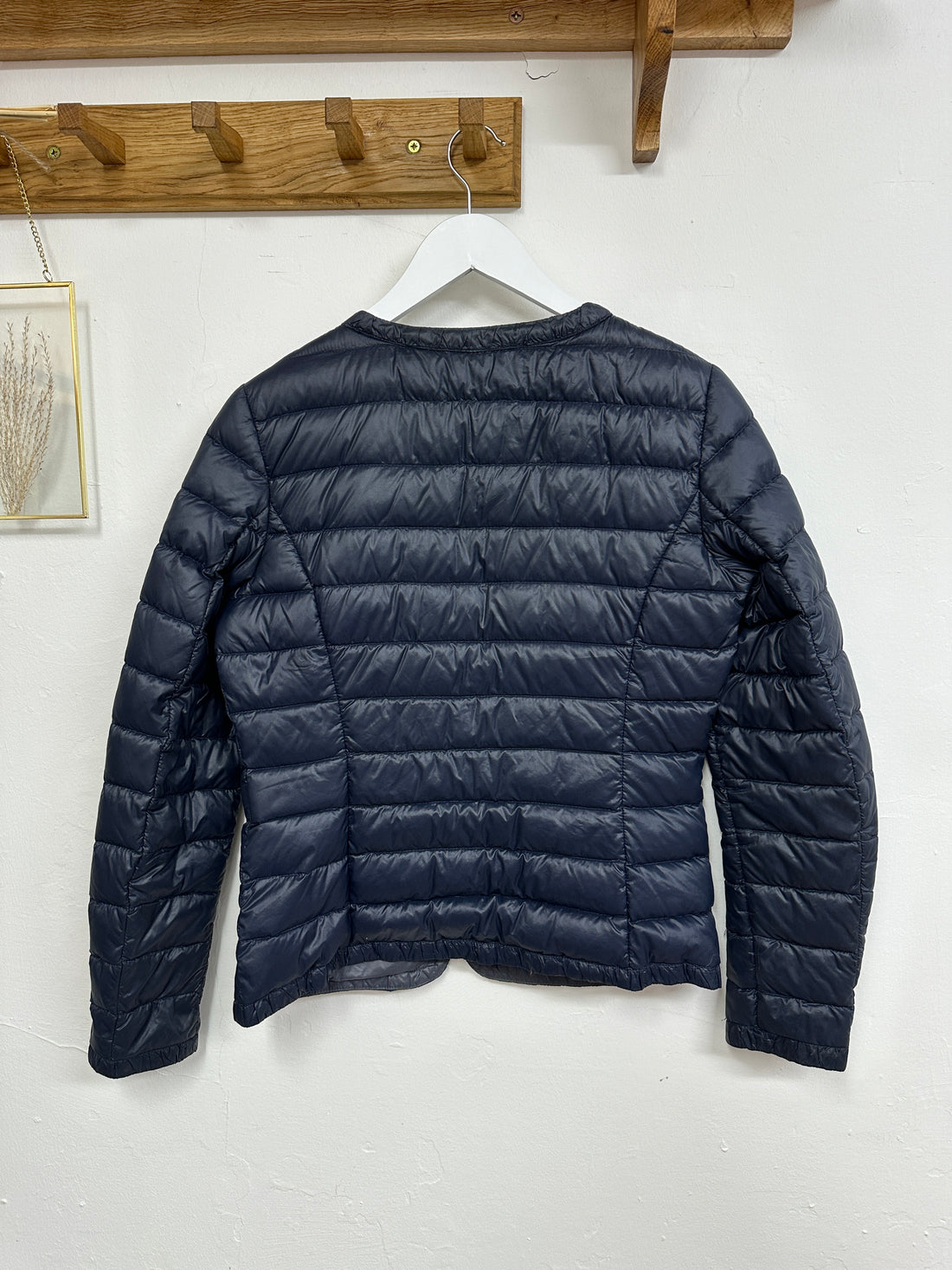 Benetton Navy Down Feather Padded Jacket - Size 10