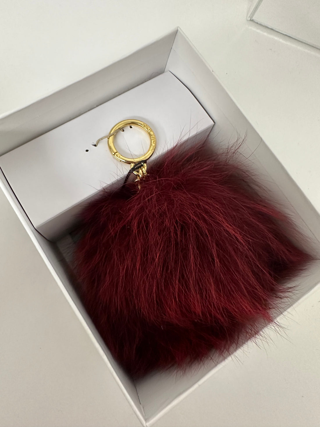 Michael Kors Cherry Faux Fur Fluffy Pom Pom