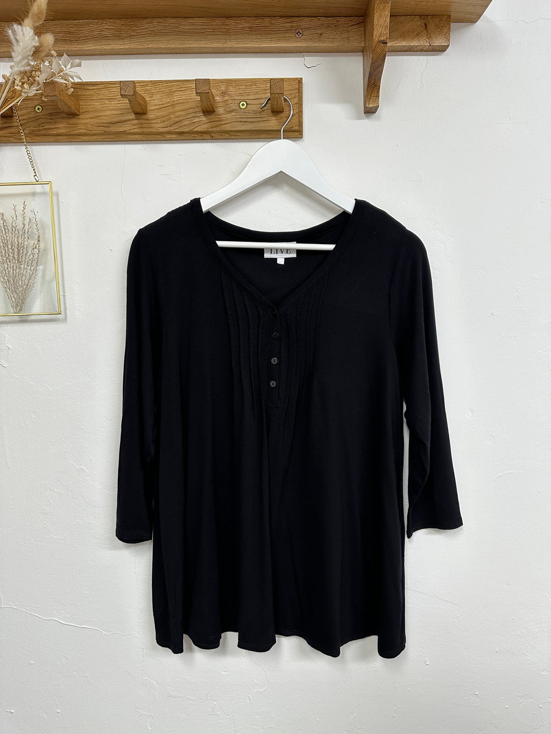 Live Unlimited Black Jersey Top - Size 12