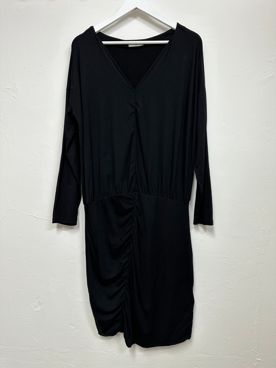 Hush Black Anya Jersey Ruched Dress - Size M (12)