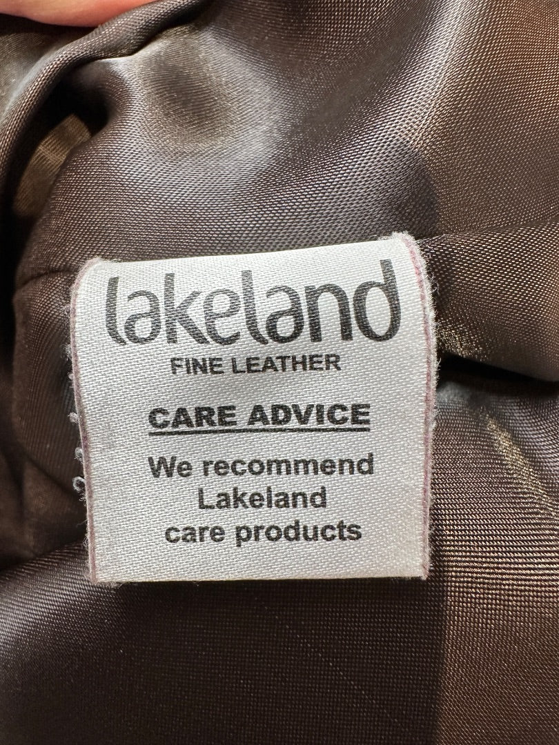 Lakeland Brown Leather Jacket - Size 12