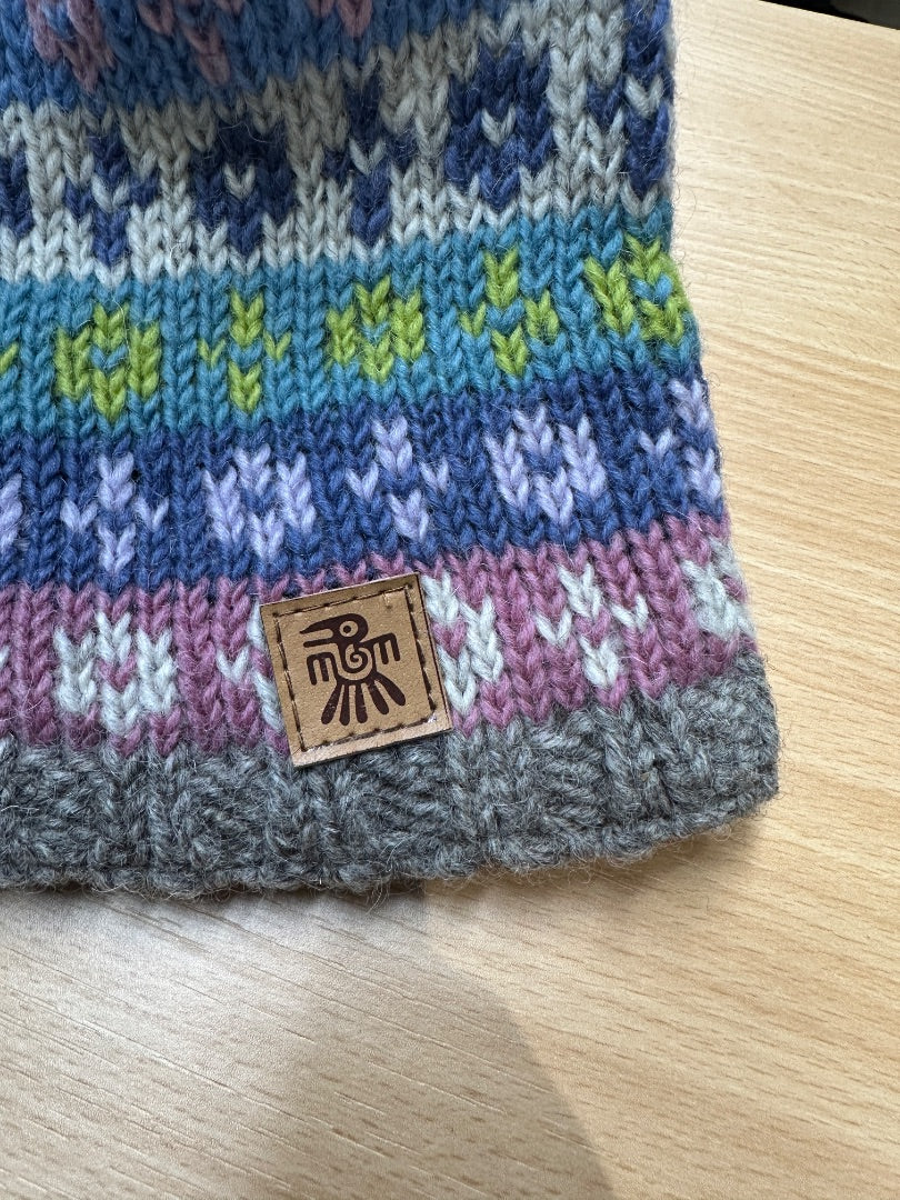 Pachamama Multicoloured Fairisle Bobble Hat - Size One Size