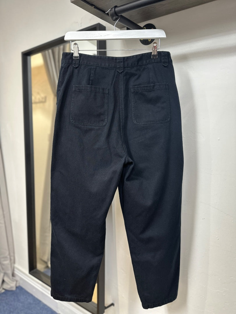 Seasalt Navy Trig Point Tapered Chino Trousers - Size 14