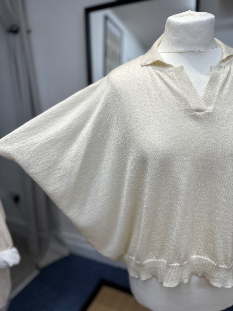 Mani-stone Cream Wool Cashmere Jumper - Size M