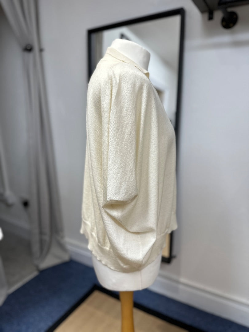 Mani-stone Cream Wool Cashmere Jumper - Size M