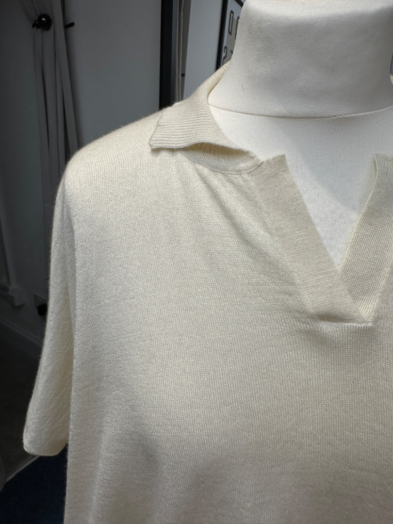 Mani-stone Cream Wool Cashmere Jumper - Size M