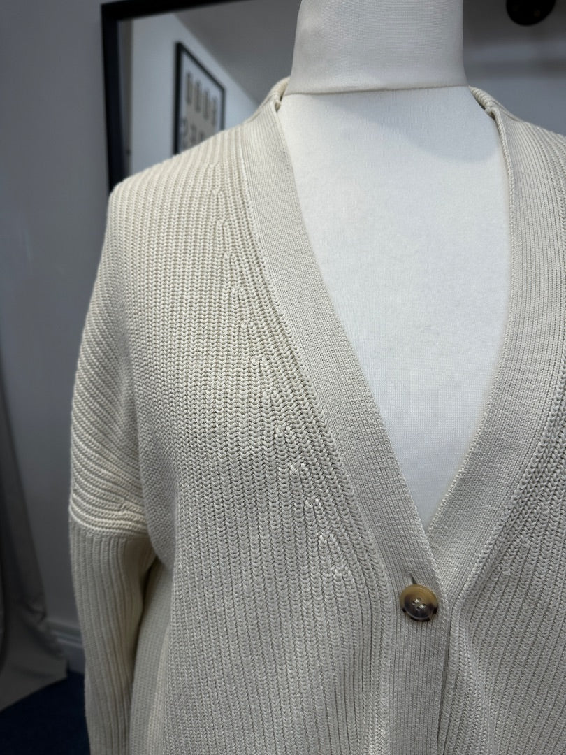 COS Cream Cotton Cardigan - Size L