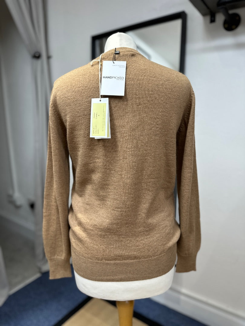 The Cashmere Company Brown Camel Wool Jumper - Size S