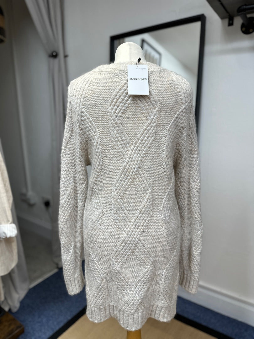 Pure Collection Beige Wool Alpaca Blend Jumper - Size 10