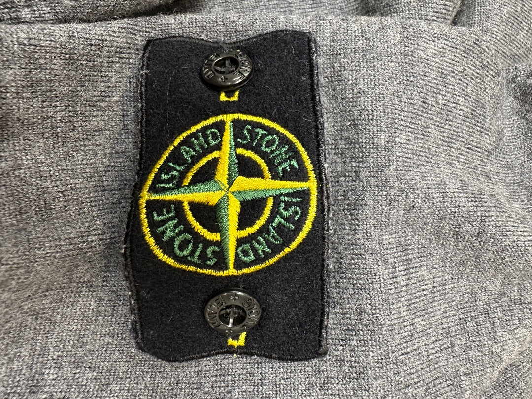 Stone Island Grey Wool Jumper - Size S