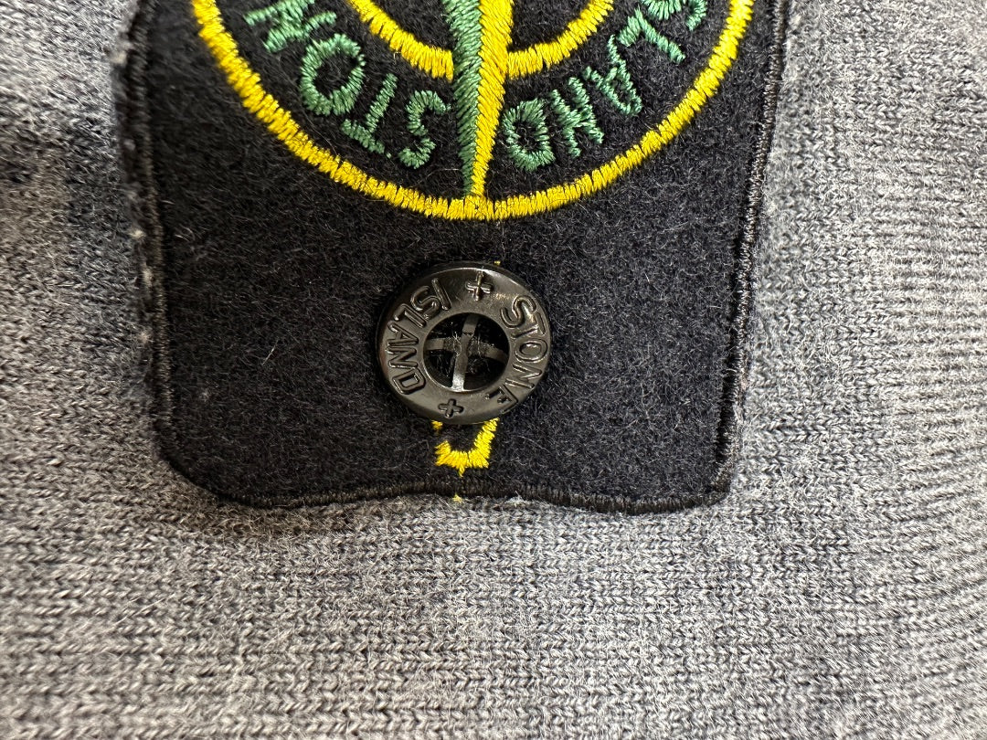 Stone Island Grey Wool Jumper - Size S