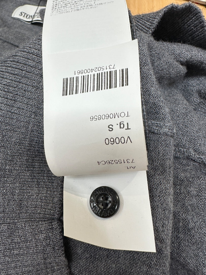 Stone Island Grey Wool Jumper - Size S