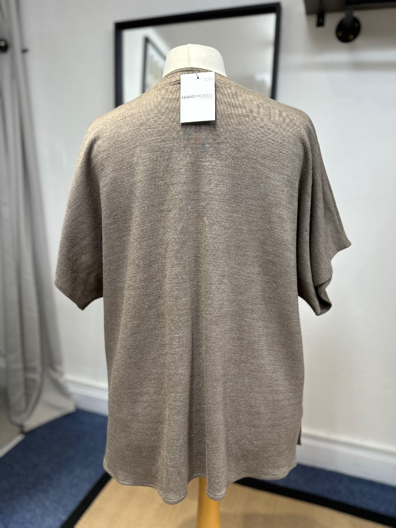 Hampstead Bazaar Brown Jersey Top - Size XL