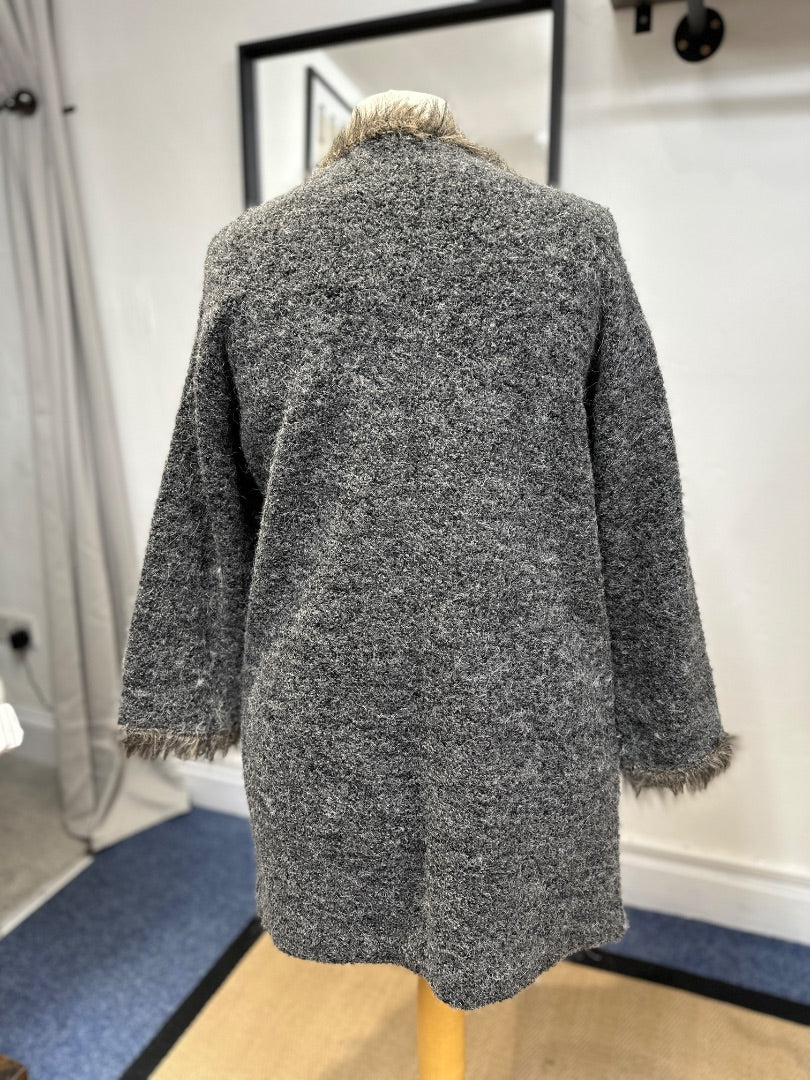 Olivier Philips Grey Wool Blend Cardigan - Size 14