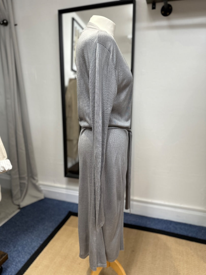 Mani Stone Grey Silk Cashmere Cardigan - Size M