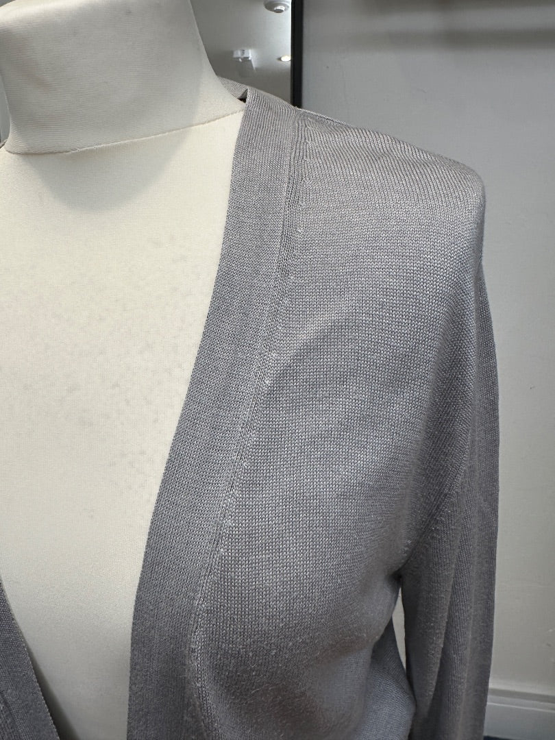 Mani Stone Grey Silk Cashmere Cardigan - Size M