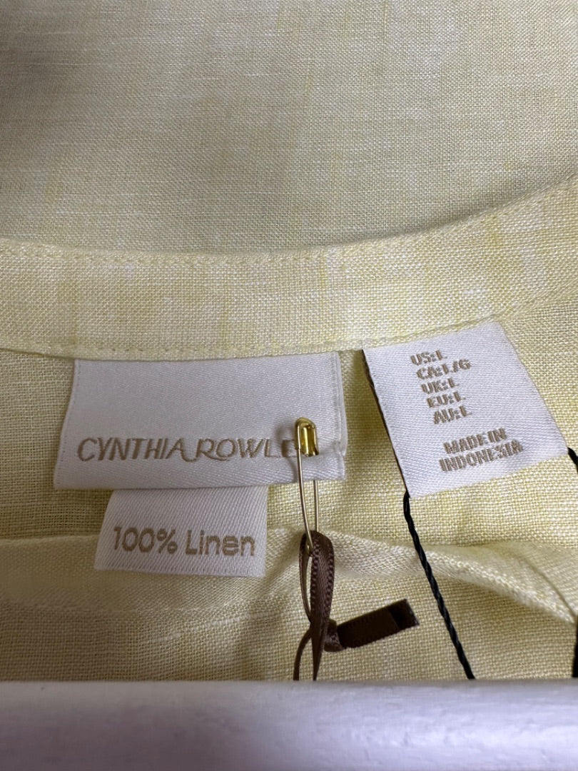 Cynthia Rowley Yellow Linen Top - Size L