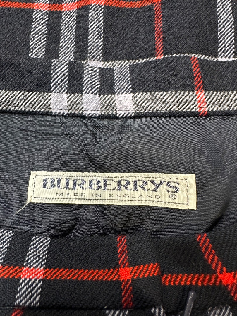 Burberry Navy Blue Wool Skirt - Size 10-12