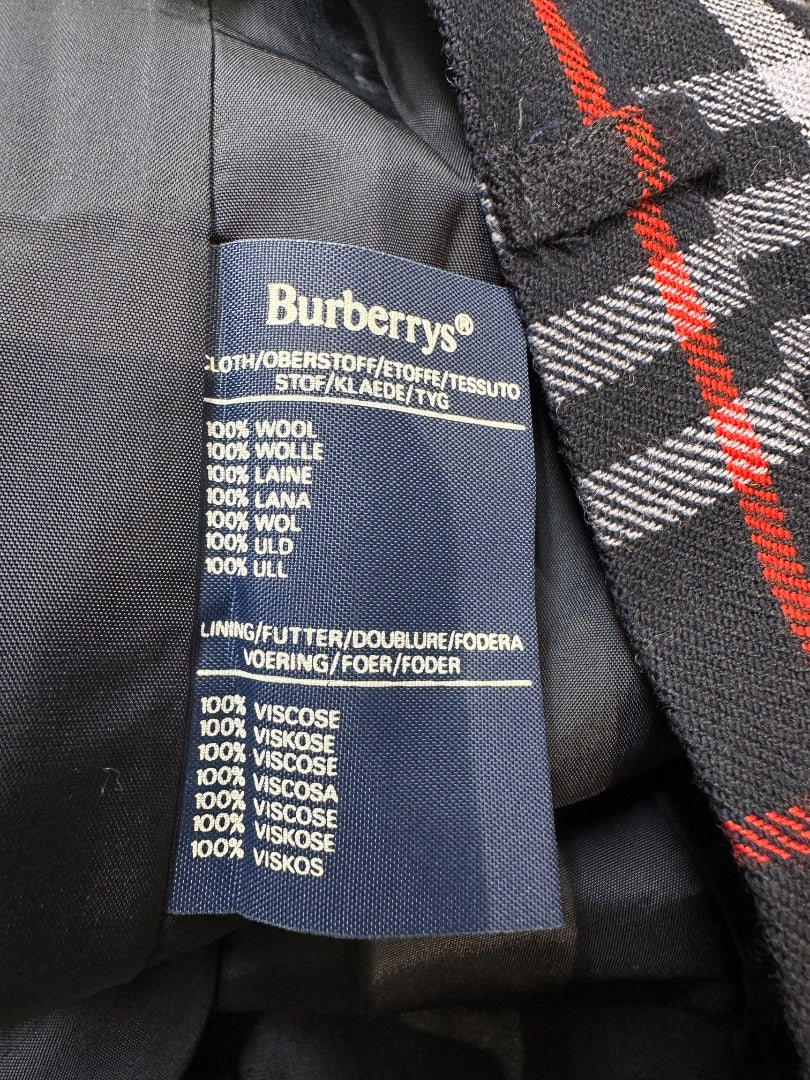 Burberry Navy Blue Wool Skirt - Size 10-12