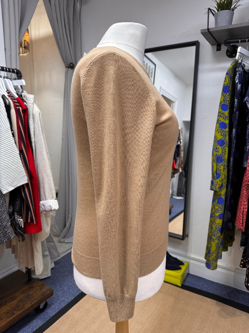 N Peal Camel Cashmere Jumper - Size L