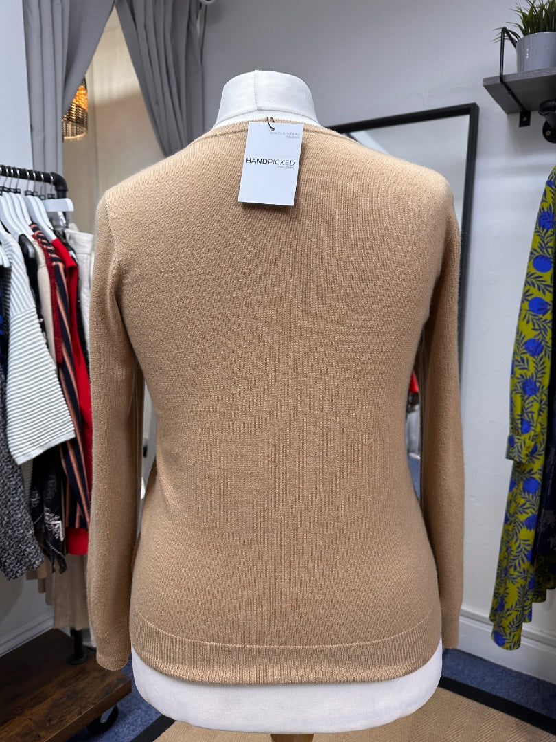 N Peal Camel Cashmere Jumper - Size L